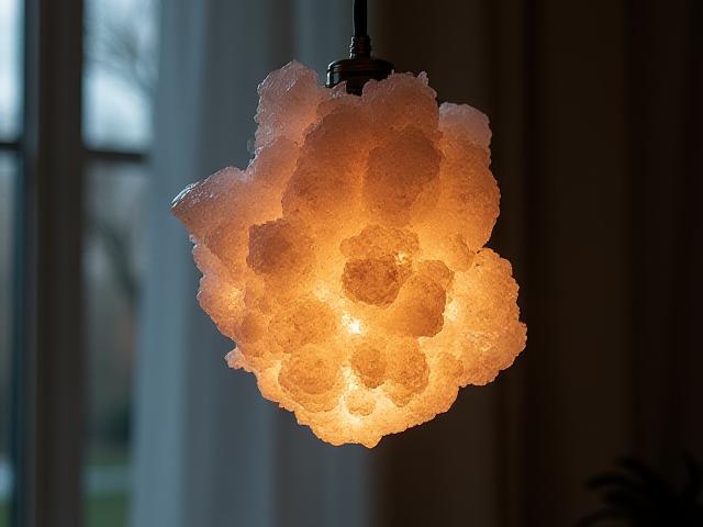 Kristallampa Elsa av rökkvarts